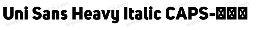 Uni Sans Heavy Italic CAPS字体转换